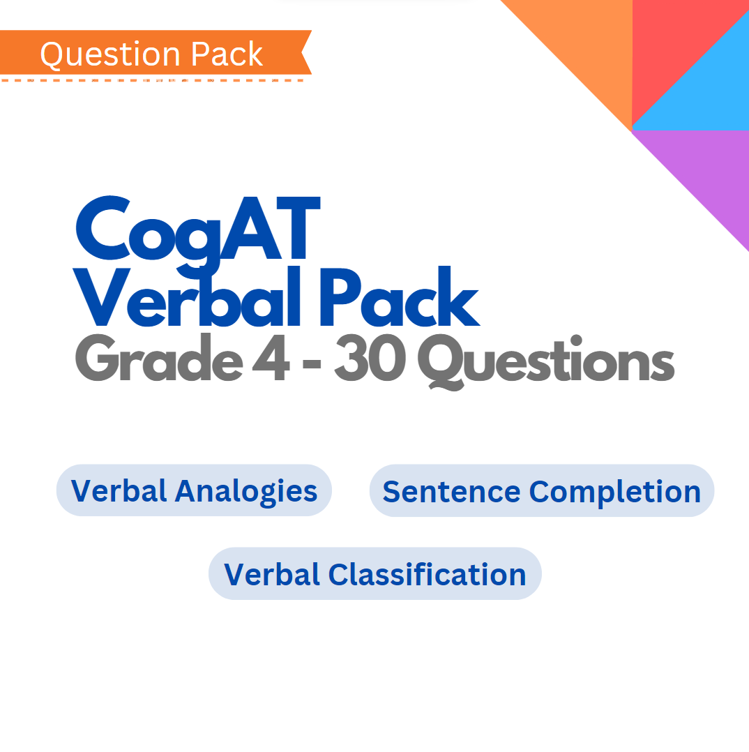CogAT Verbal Questions Grade 4